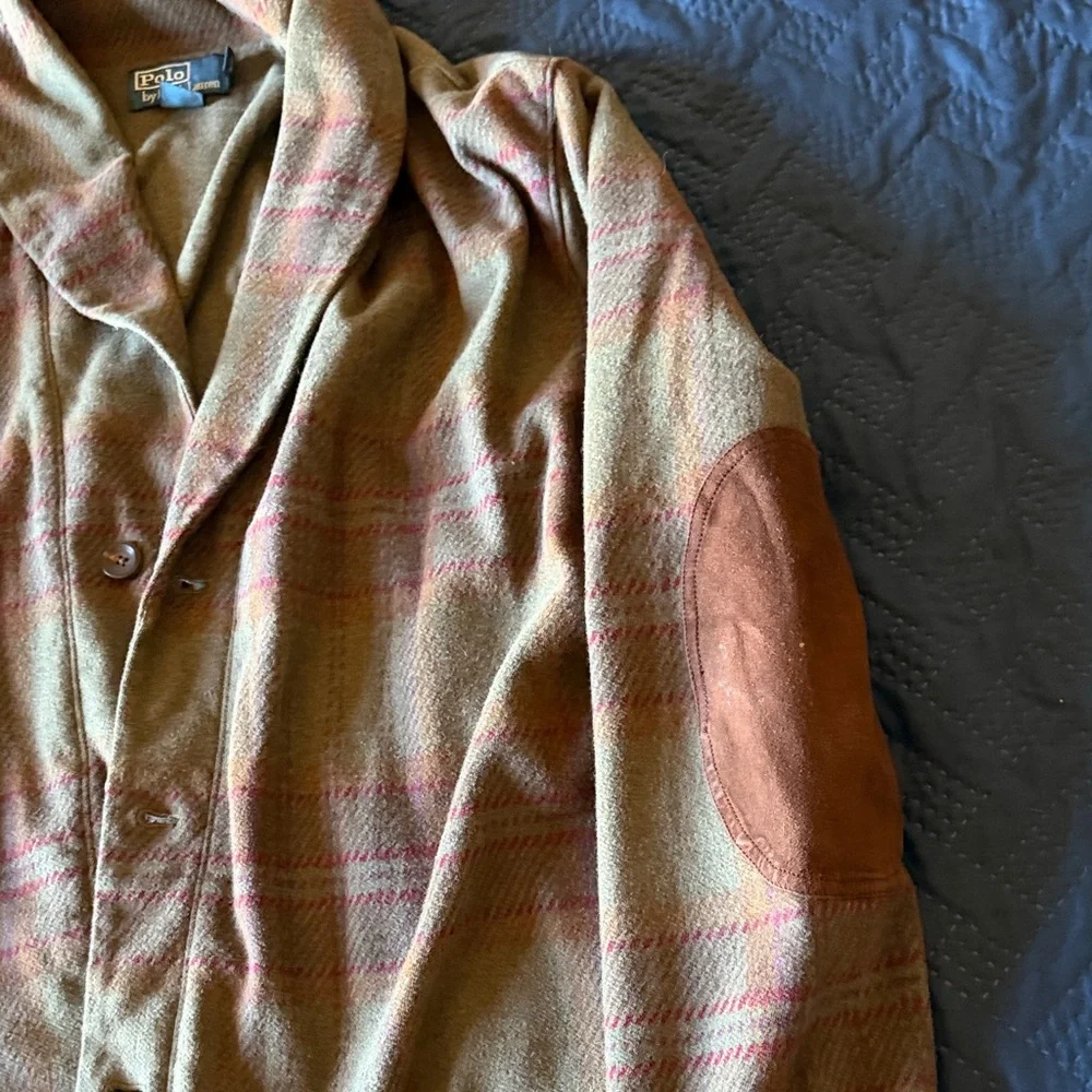 Ralph Lauren Olive and Red Cardigan - Picture 6 of 7